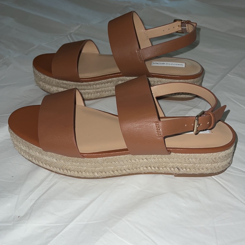 Saks Fifth Avenue Women's Brown Sandals - Picture 4 of 5